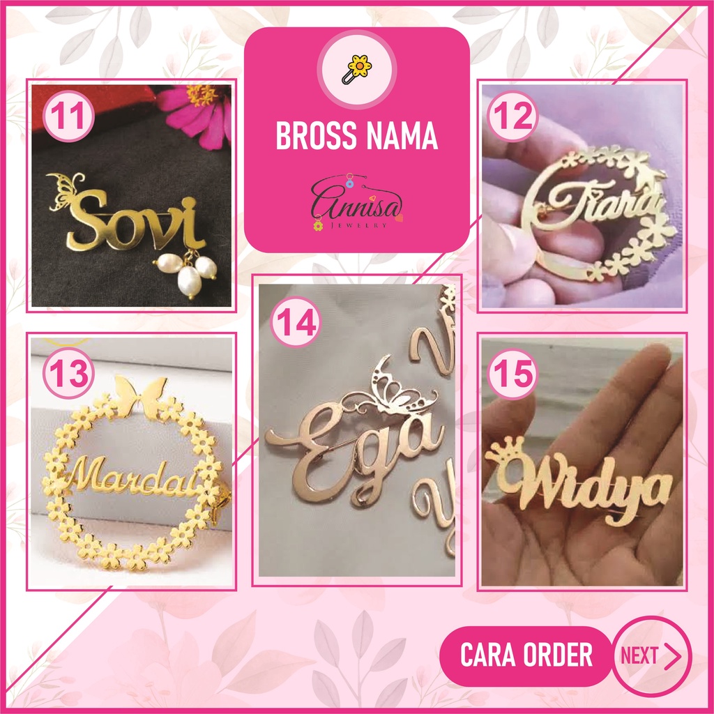 Bross Nama Ukuran standar Gold