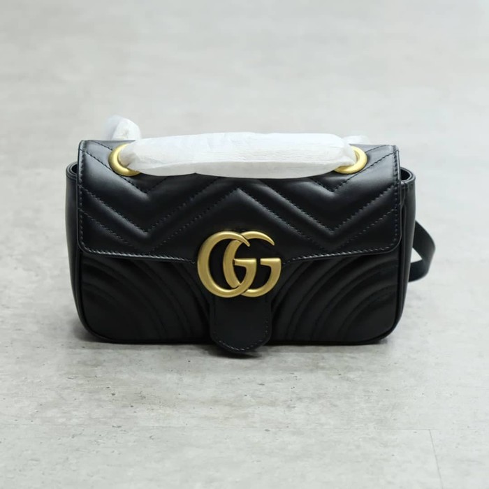 GG Marmont Mini Cross-body Bag - Black 100% Authentic