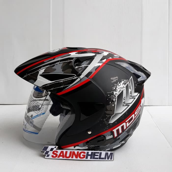 HELM MDS PROTECTOR MOTIF BLACK DOFF RED