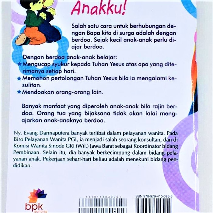 Berdoalah Anakku Buku Belajar Berdoa Doa Anak Kristen BPK Gunung Mulia Semarang