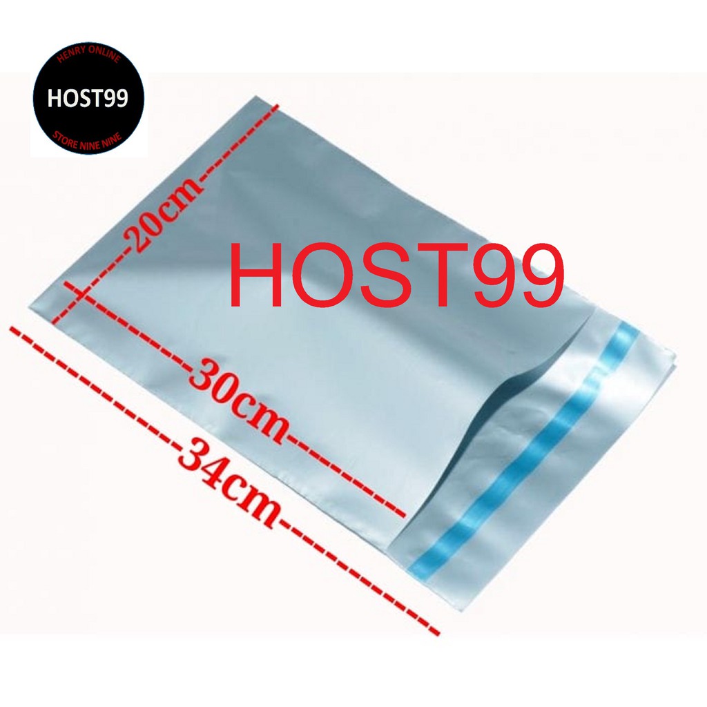 

NEW AMPLOP PLASTIK POLYMAILER 20X34 OPP SILVER PACKAGING PLASTIC BKS