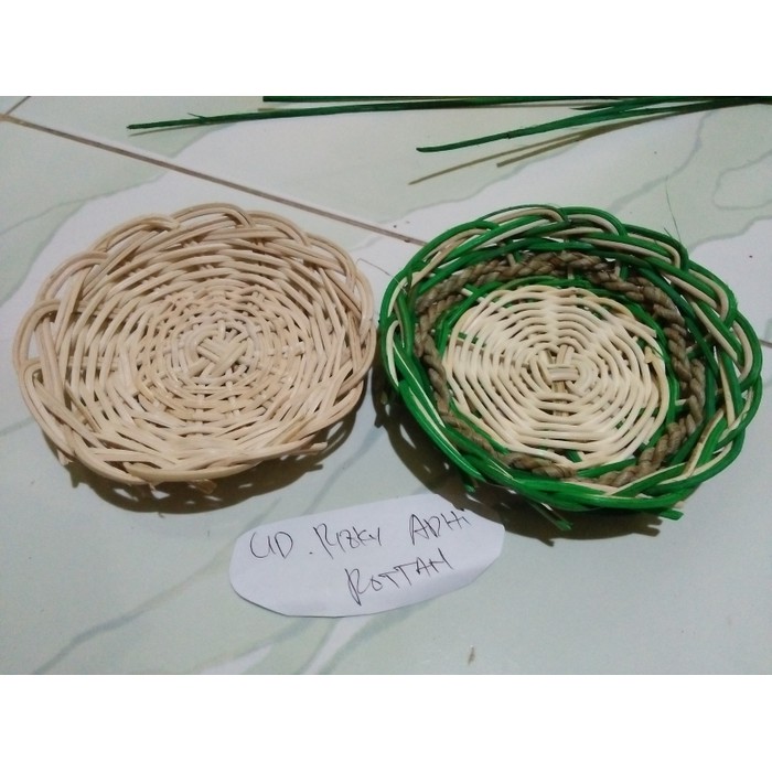Piring Rotan Mini Berkualitas Diameter 12 Cm