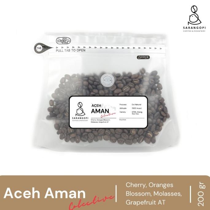 

Arabica Aceh Aman - Coffee Beans Sarangopi Biji/Bubuk Kopi 200g