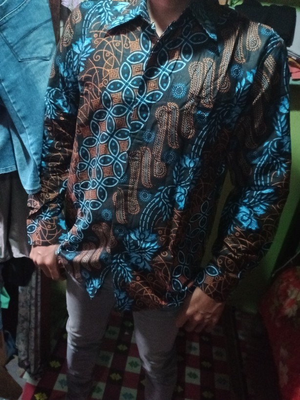 Kemeja Batik Kantor Pria Lengan Panjang Fashion Solo Bw 001