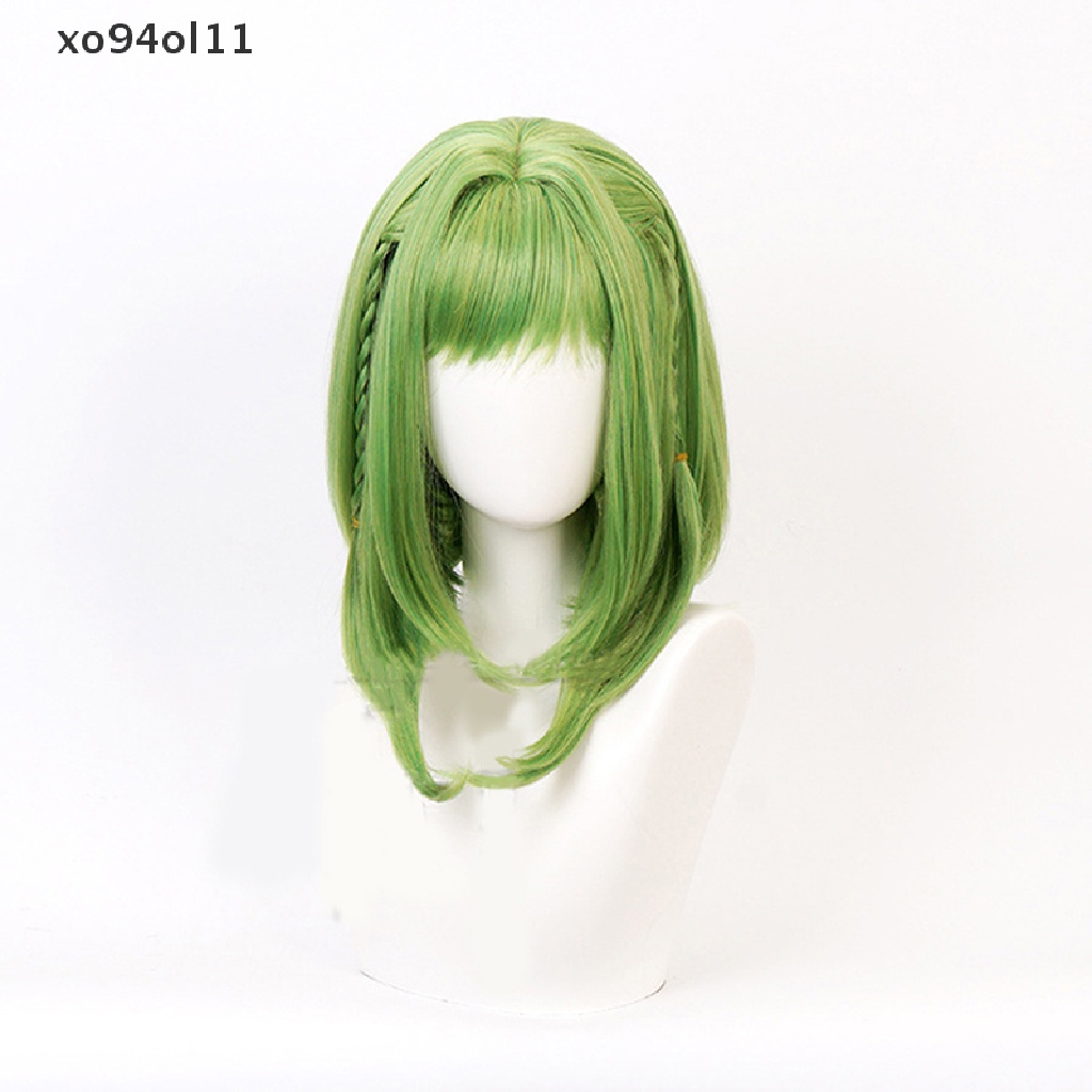 Xo Wig / Rambut Palsu Panjang 45cm Model Anime Toilet-bound Hanako-kun Nanamine Sakura Warna Hijau Untuk Cosplay