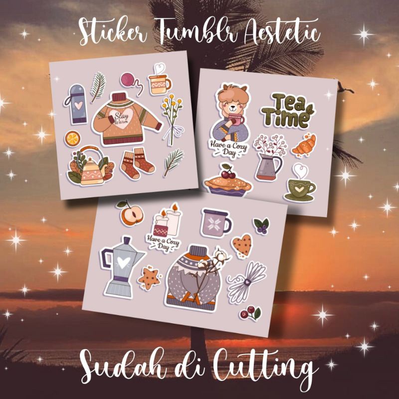 Jual KIANDAA SS0058 STICKER SHEET STIKER AESTHETIC LUCU KISS CUT ...