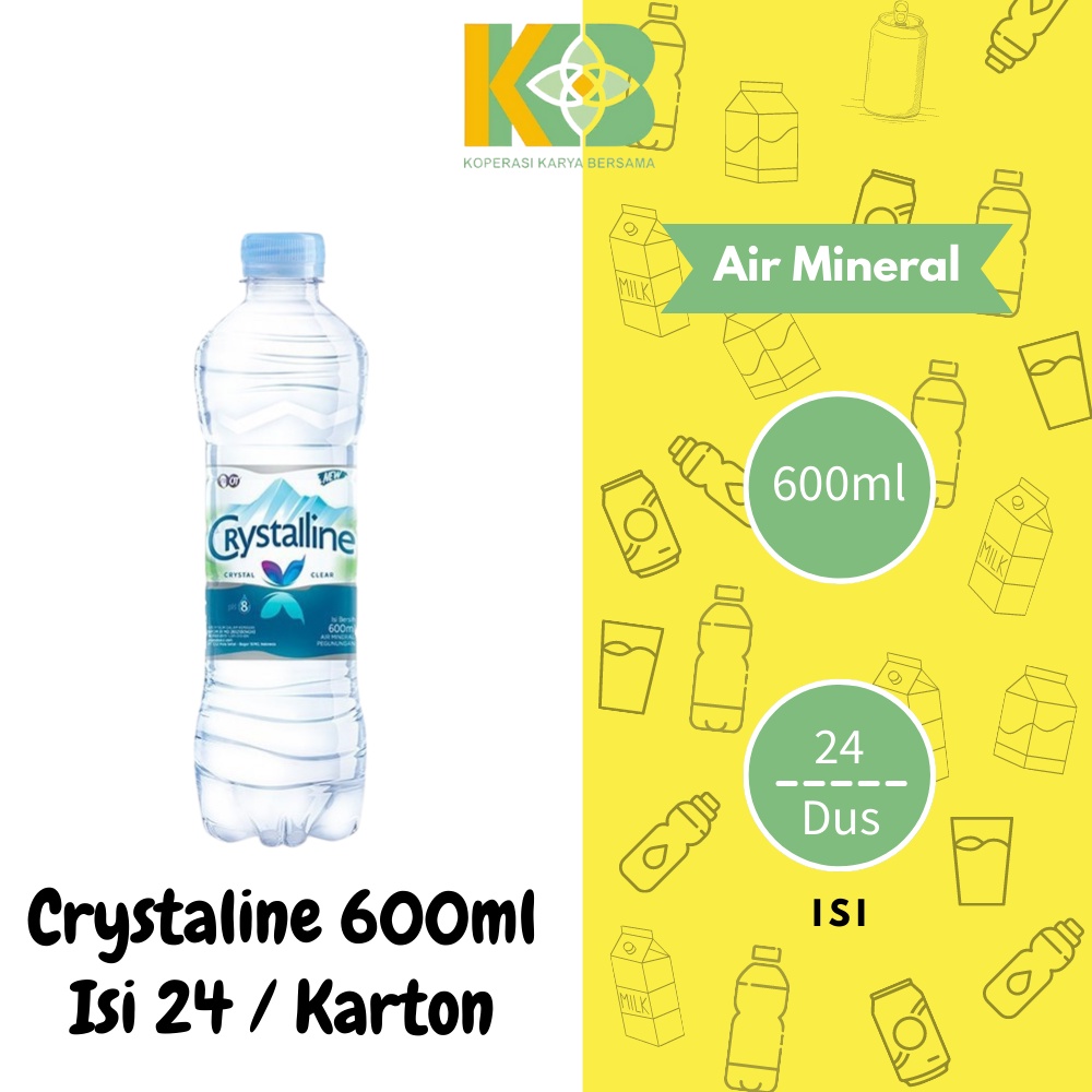 

Crystalin Air Mineral Botol 600ml Isi 24pcs / Karton