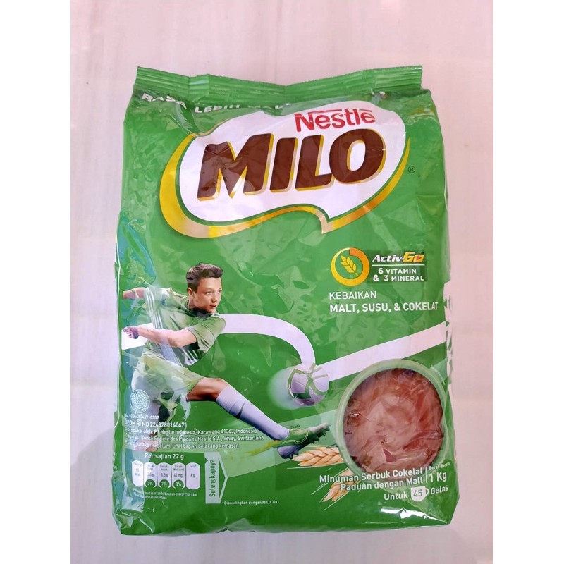 

SUSU BUBUK MILO ACTIVE GO 1 kg (mohon tambahkan bubble wrap)