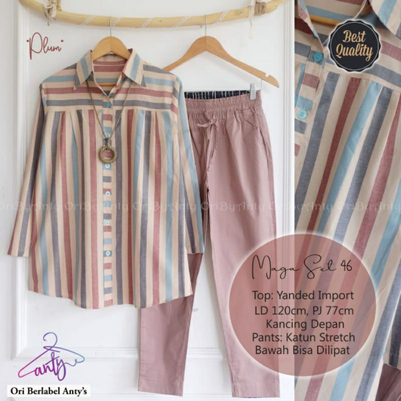 Setelan Wanita Jumbo Premium Maga Set #46 by Anty  Fashion Ori Solo