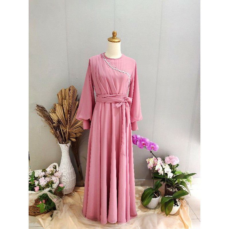 Sale !!!! ( siap kirim / ready stock ) gaun pesta muslimah // gaudy dress _ dress kondangam _ dress pesta _ dress pesta muslimah _ dress wanita muslimah _ dress lamaran