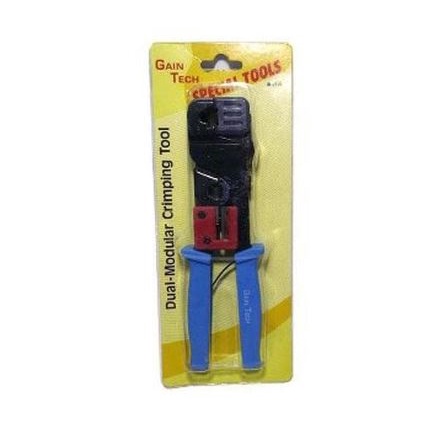 Crimping tool modular gaintech rj12 rj11 rj45 lan cat 5 6 8p 6p cut crimp strip 3in1 gt-86 - tang kerut jepit Gain tech gt86