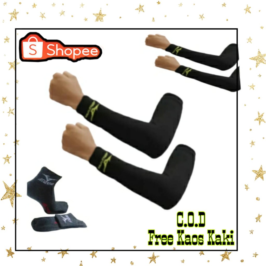 Promo Beli 2 Pasang Manset Gratis 1 Pasang Kaos Kaki Manset Tangan Manset Olah Raga Manset Mizuno