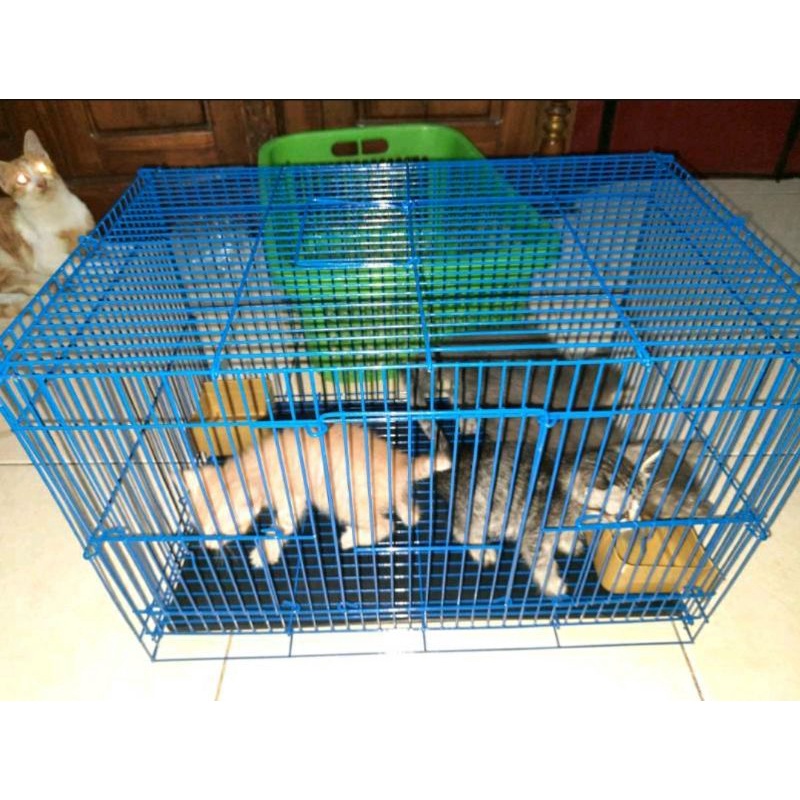 KANDANG KUCING BESI LIPAT SIZE MEDIUM U/ KELINCI / SUGAR GLIDER / KITTEN