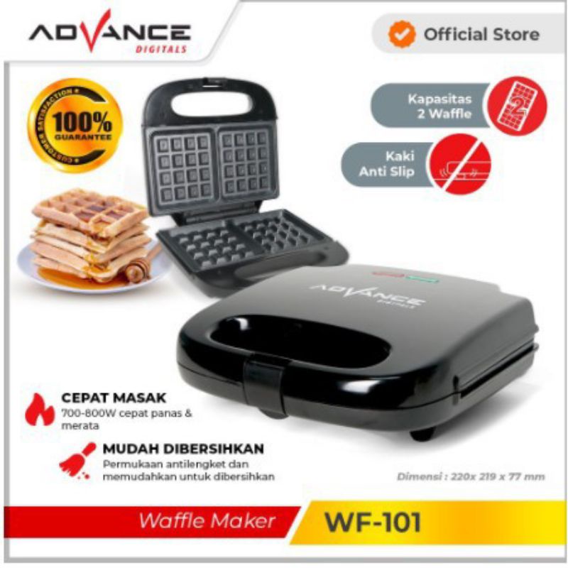 ADVANCE WAFFEL MAKER PEMBUAT WAFFLE WF 101 DAN WF 206 ORIGINAL GARANSI RESMI