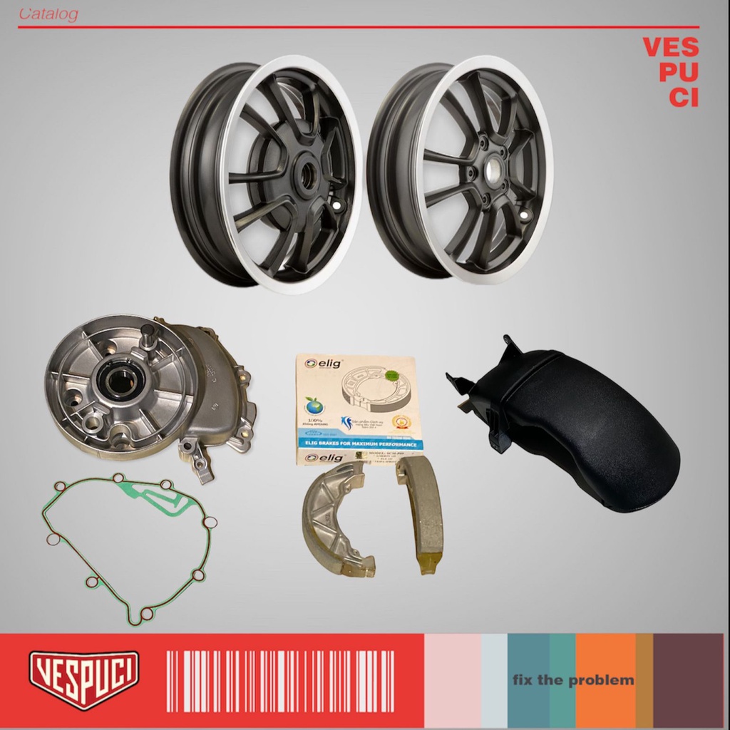 Paket Hemat Upsize Velg Vespa LX / S / LXV Rim 12