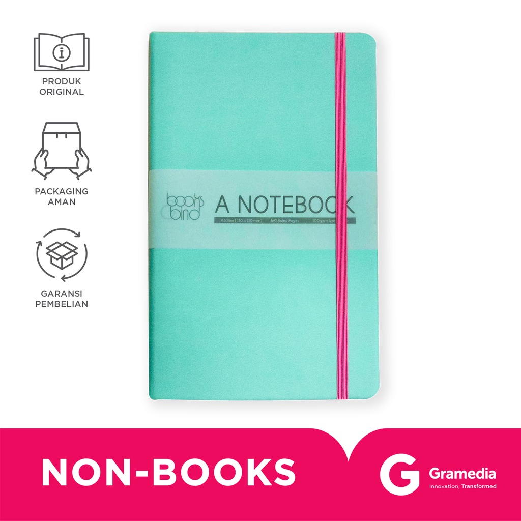 

Books&Bind Nb Candyseries Hc A5-Slim Green