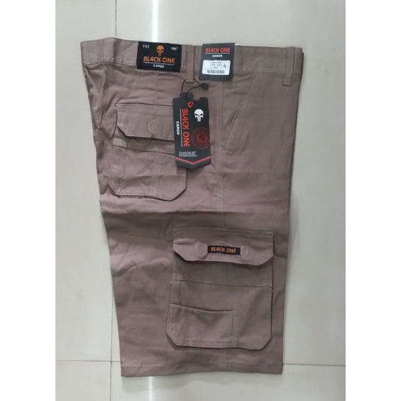 Celana Pendek kargo pria bahan katun