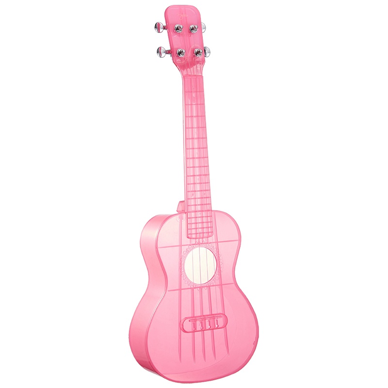 Gitar Ukulele 23 Inci 4 Senar Bahan PC Transparan Warna Permen