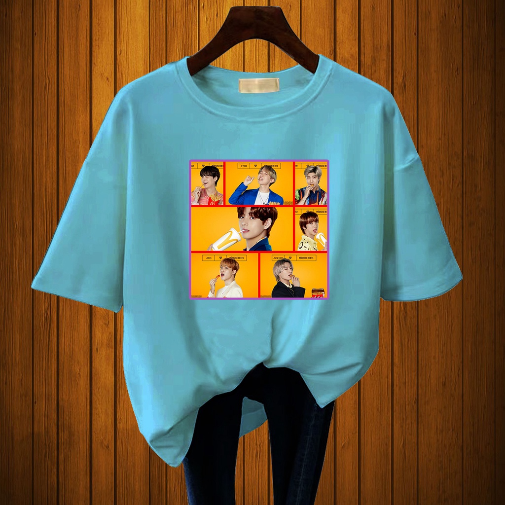 CALVIERO SHOP - BAJU KAOS ATASAN WANITA PRINT POSTCARD BTSHYPE