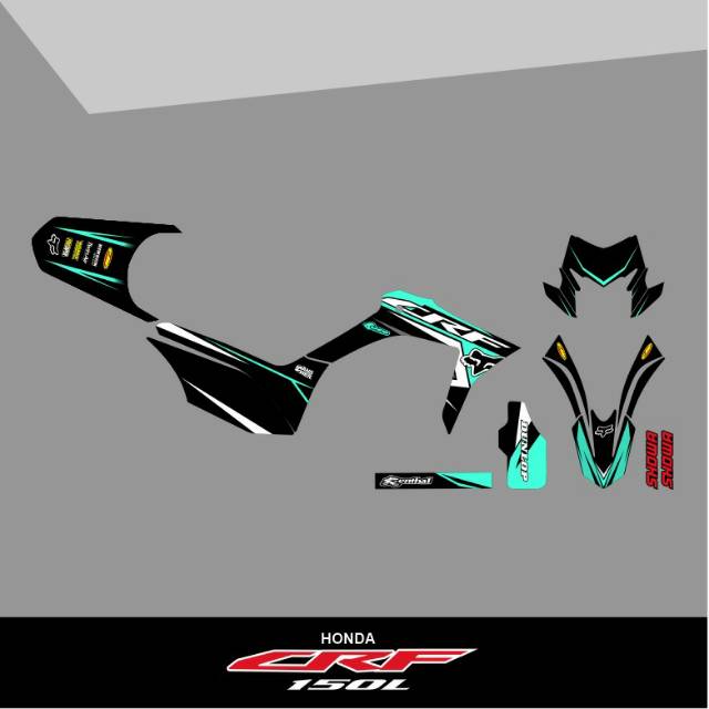 Decal Sticker full body Honda CRF 150L hitam Tosca simple