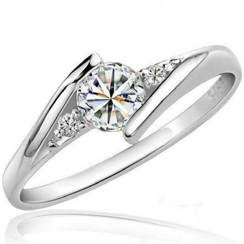 Lily Berlian Cincin Kawin Mode Baru Emas &amp; Perak Klasik Alloy Ladies Ring