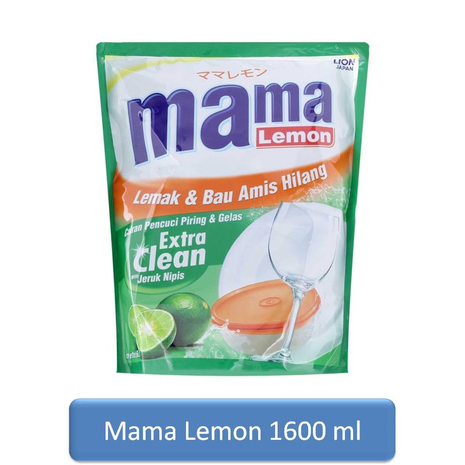 Sabun Cuci Piring Mama Lemon 1.6 Liter 1600 ml / Bukan Biang Sabun Cuci Piring