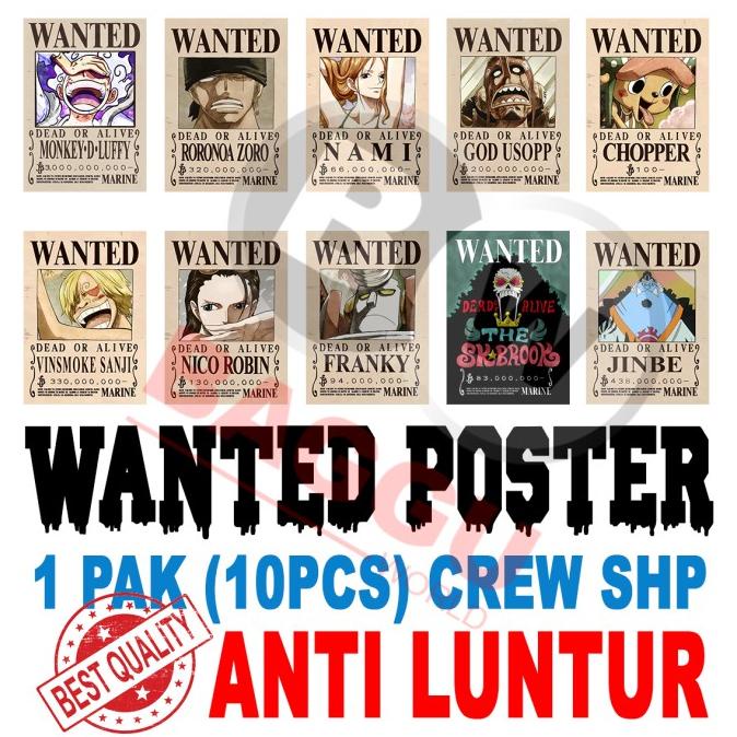 Poster Buronan One Piece 1 Set Kru SHP