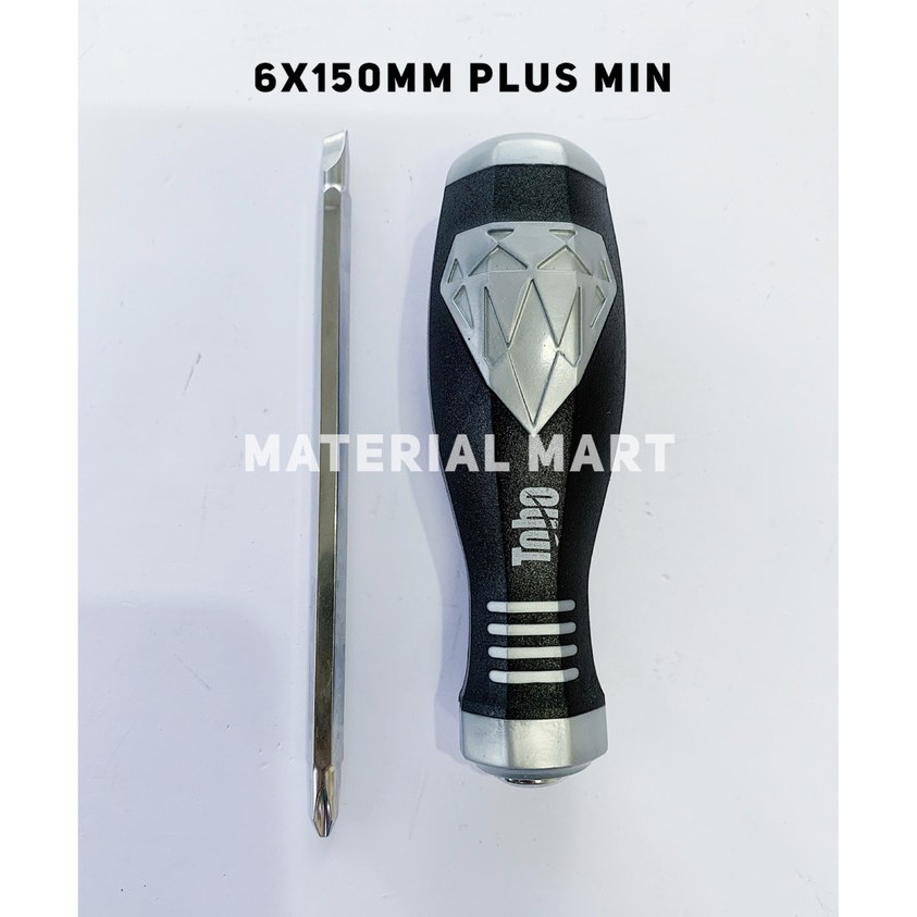 Obeng Bolak Balik Toho | Obeng 2 Way Plus Min | Cushion Screwdriver ORI | Material Mart