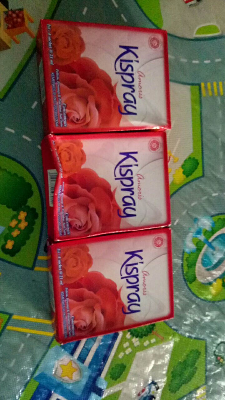 Kispray Amoris Dus 21ml - Isi 4 Sachet  -kispray Dus - Kispray Merah Amoris - Pewangi Dan Pelembut