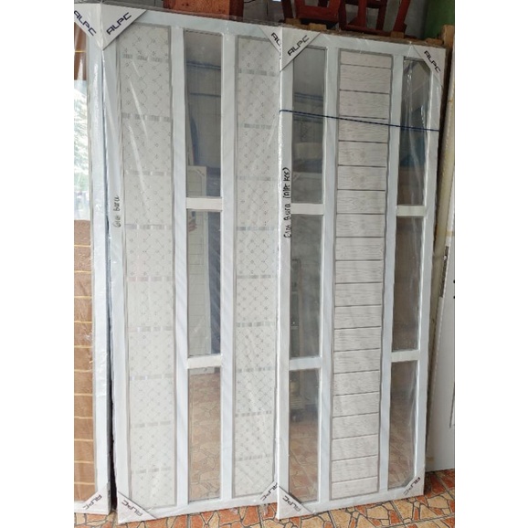Pintu Kamar Mandi Aluminiun PVC Kaca Timbal Balik ALPC