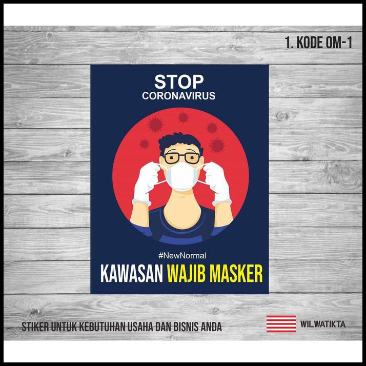 Stiker Wajib Pake Masker