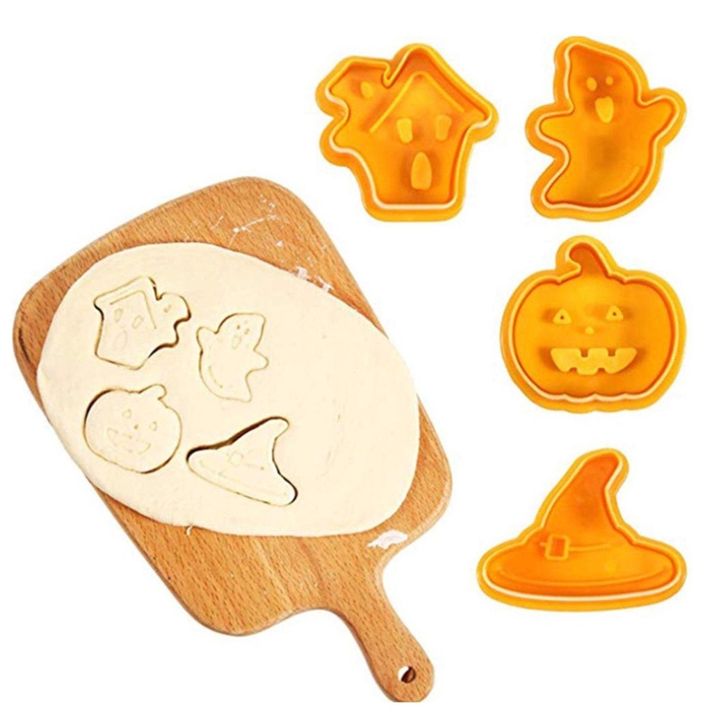 Top 8pcs Halloween Biskuit Cetakan Coklat Baking Fondant Kue Alat Cookie Cutter