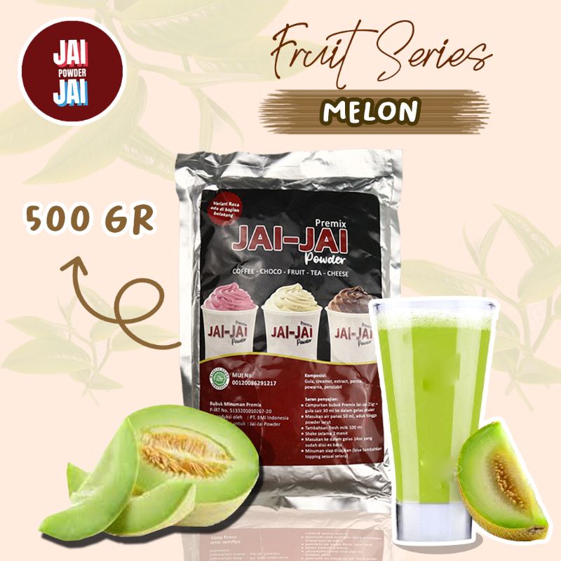 

Bubuk Minuman 500gr - Melon - Jai Jai Powder