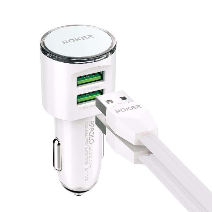 CAR CHARGER MOBIL - SAVER MOBIL ROKER APOLLO 3.4A DUAL USB