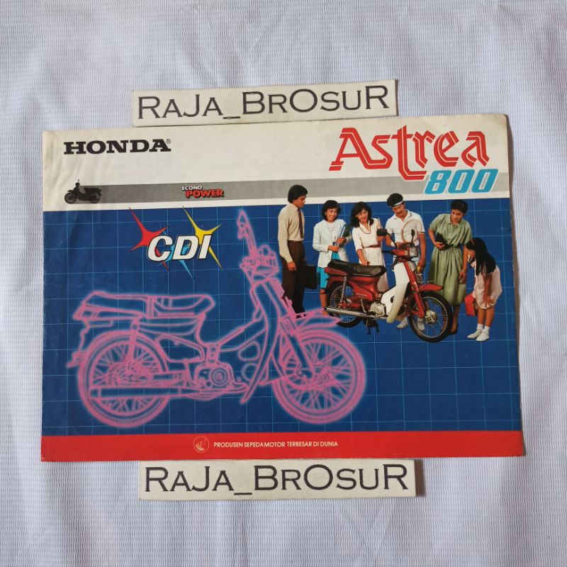 Poster brosur katalog leaflet jadul lawas Honda Astrea800 Astrea 800 1983