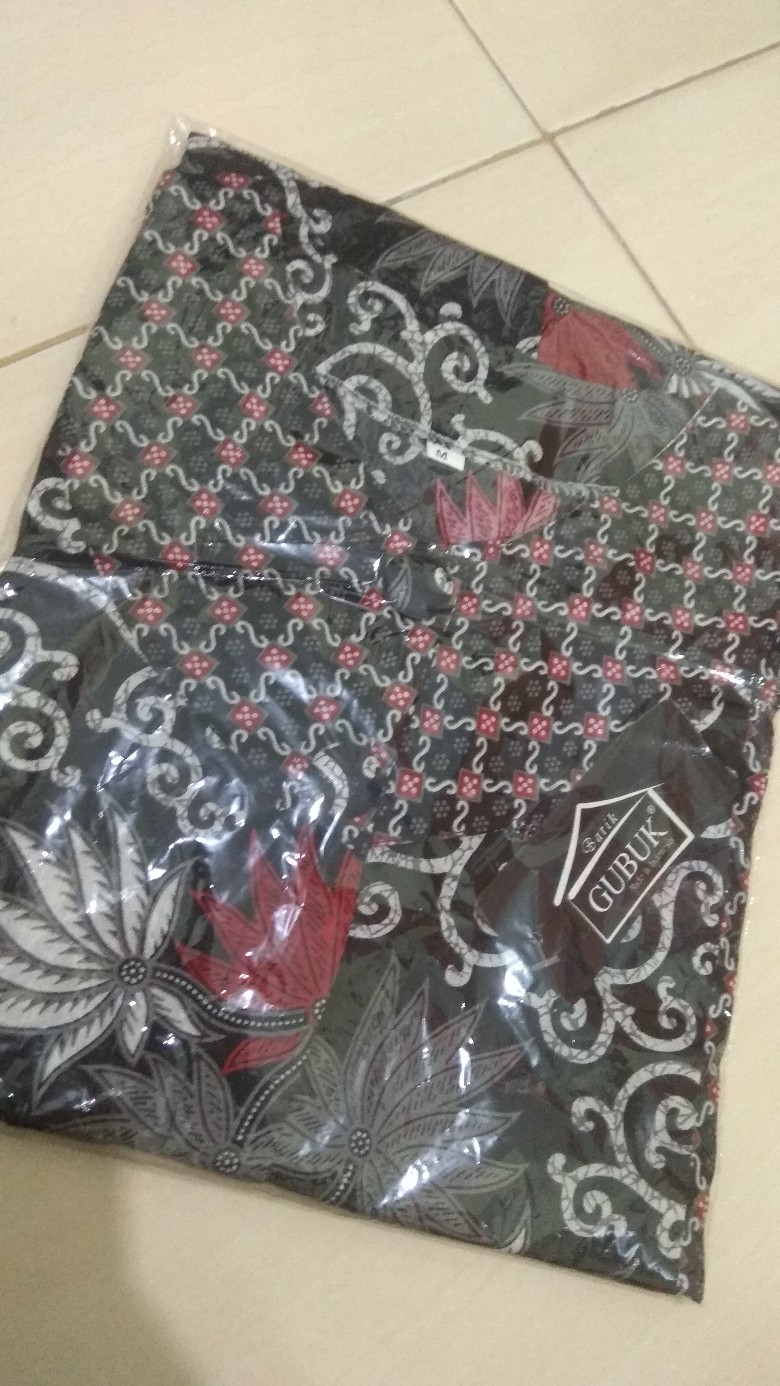 Blouse Batik Wanita Lengan Panjang Seragam Kerja  Size M L Xl Xxl
