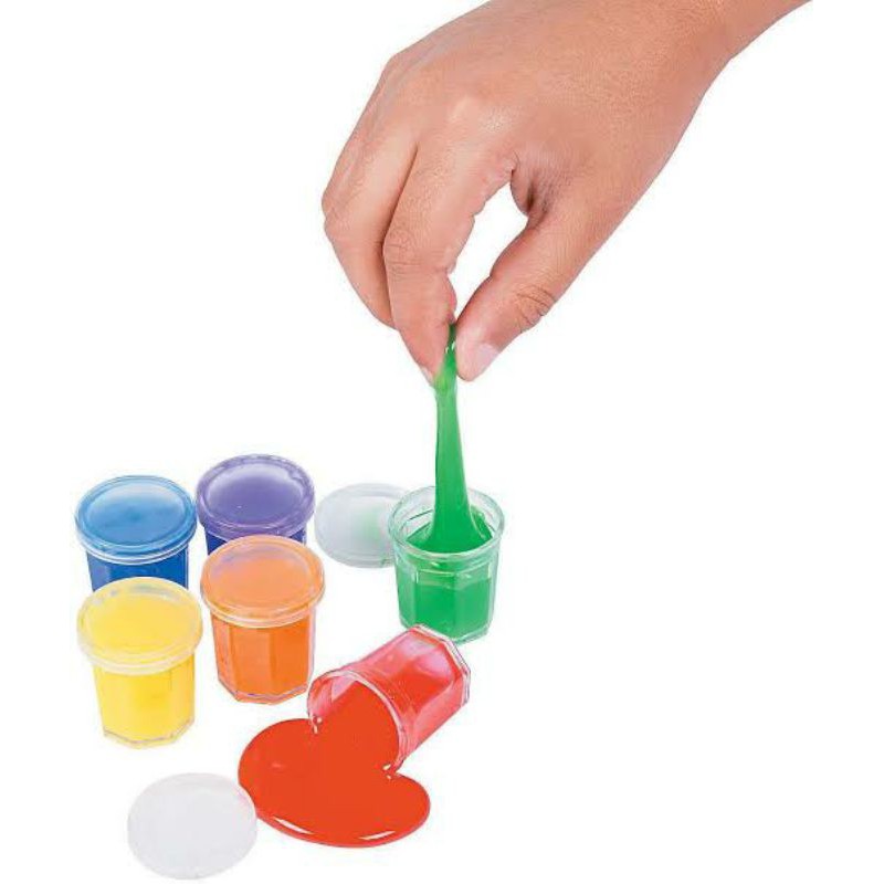 C1 Slime Warna Doff Mini | Mainan Anak Slim Warnawarni Pelangi Rainbow Edukasi Balita | Clay Malam