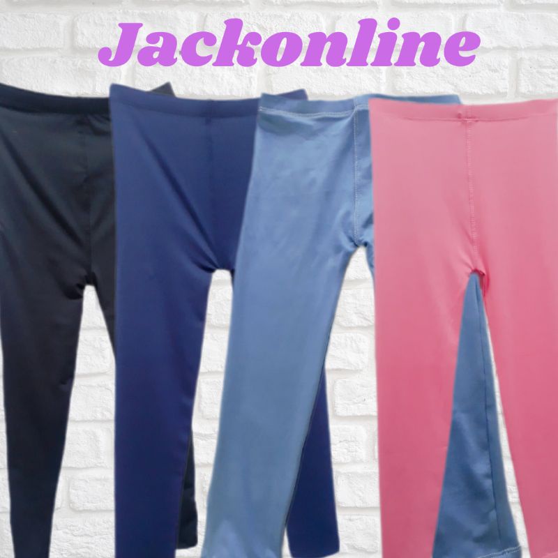 Legging Panjang polos anak 9 - 12 tahun bahan  Spandek Premium / celana  panjang