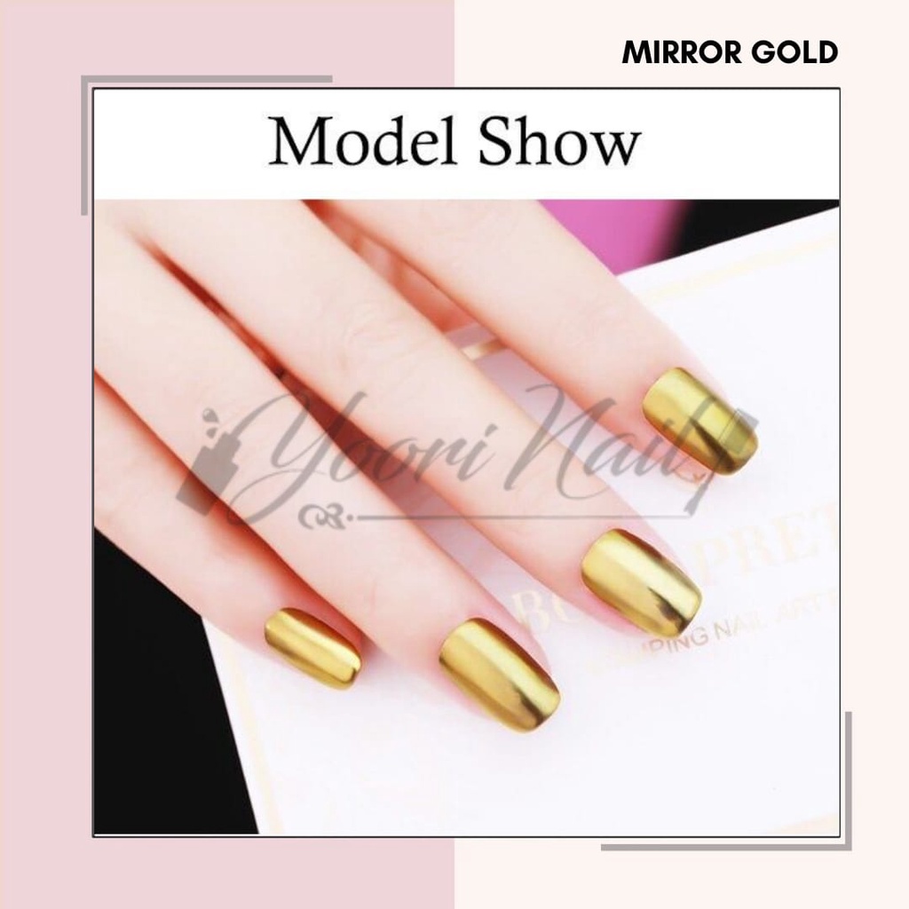 Chrome powder nails (2) mirror powder nail art mirror effect chrome efect nail random color