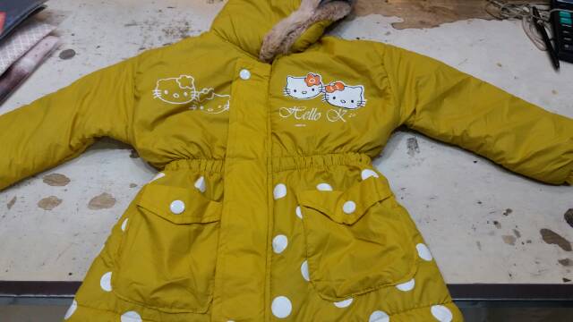 Jaket bulu anak cewek hello kitty jaket anak perempuan