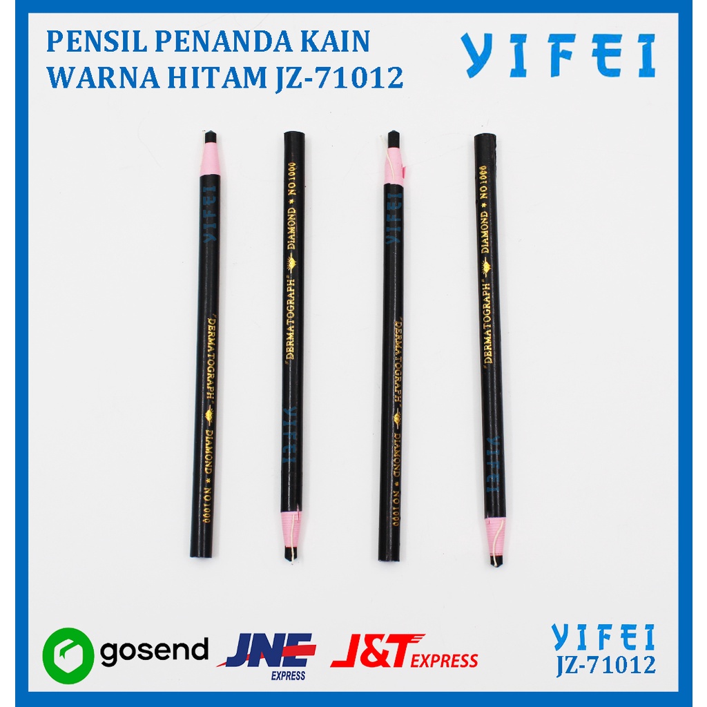 PENSIL PENANDA KAIN WARNA HITAM/ WATER ERASABLE PENCIL YIFEI-71012