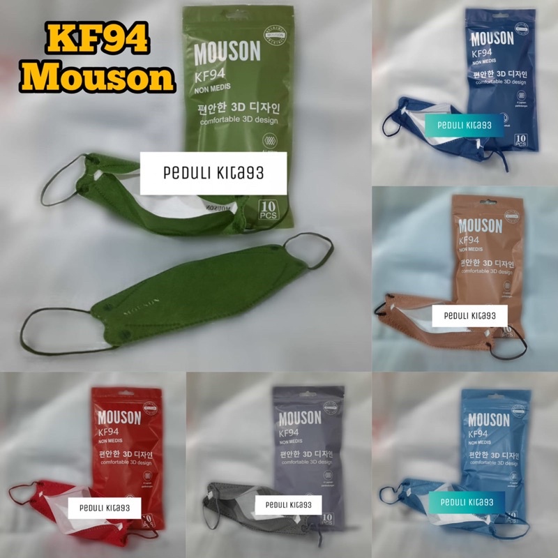 masker kf94 mouson 4ply 1pack isi 10pcs packing ziplock