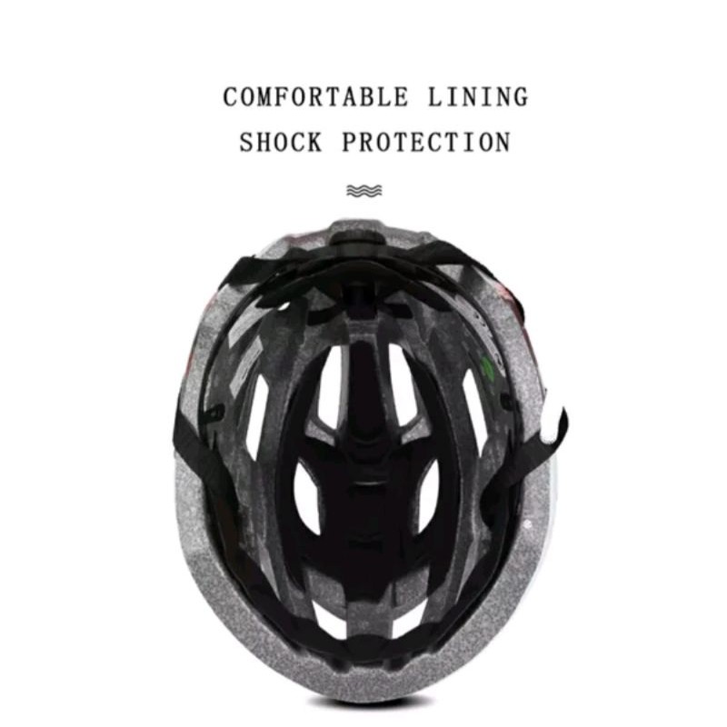 Helm sepeda model Ada Lampu bentuk aero cocok mtb road bike folding bike seli roadbike lipat minion dll