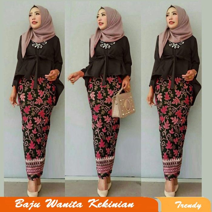 FN SET ROLINDA BATIK Setelan baju rok Wanita Setelan Wanita Baju dan Rok terbaru[F]