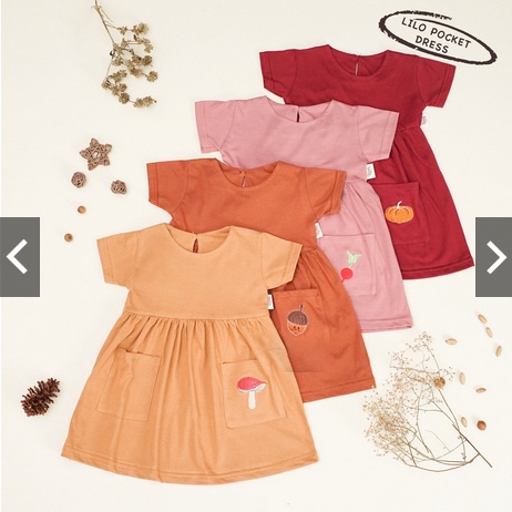 DRESS BEST SELLER ANAK PEREMPUAN 1-5 TAHUN EARTH TONE EDITION