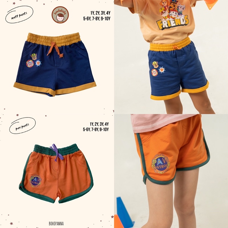 Bohopanna Paw Patrol Paw &amp; Matt Pants 1-10y / Celana Pendek Anak