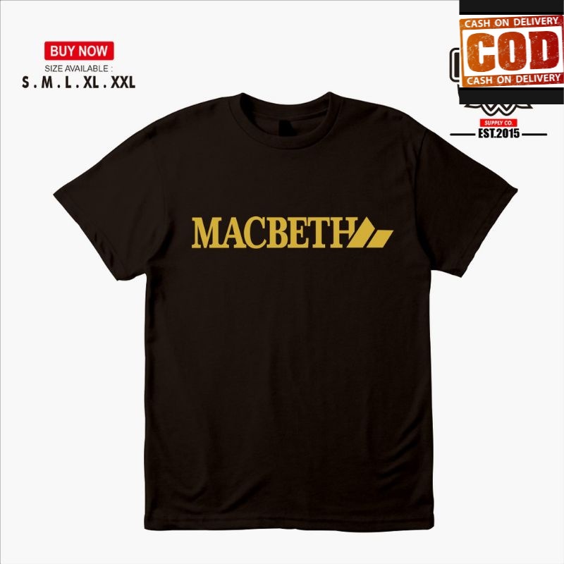 (COD) KAOS MACBETH /  MACBETH SKATEBOARD / TSHIRT BAJU PRIA TERLARIS