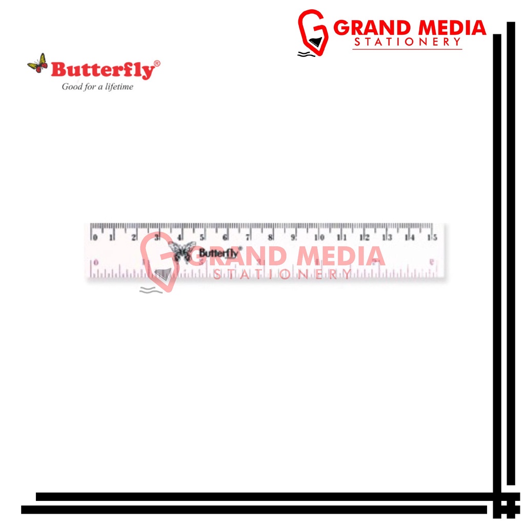 

[GRAND MEDIA] PENGGARIS 15 CM BUTTERFLY CLEAR