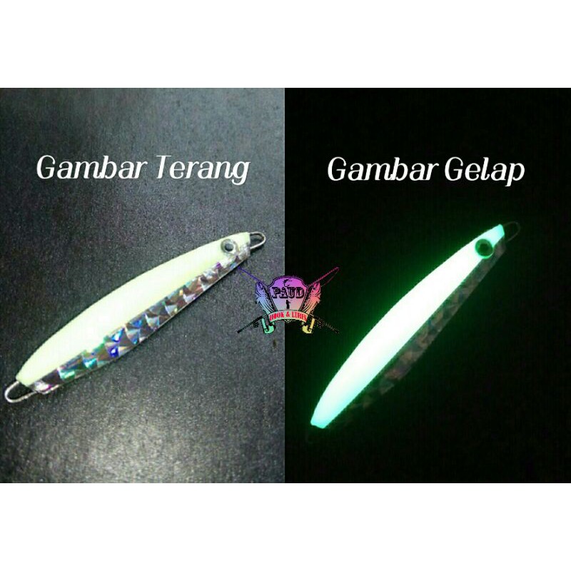 Jual Metal Jig Gram Copy Thunder Jig Strom Sticker Gid Glow In Dark