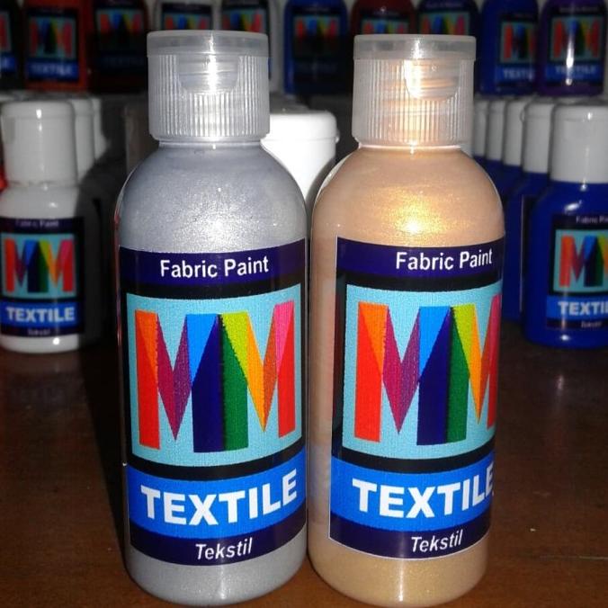 

Cat Textile Mm 60Ml Warna Emas Perak, Gold Silver Untuk Lukis Kain